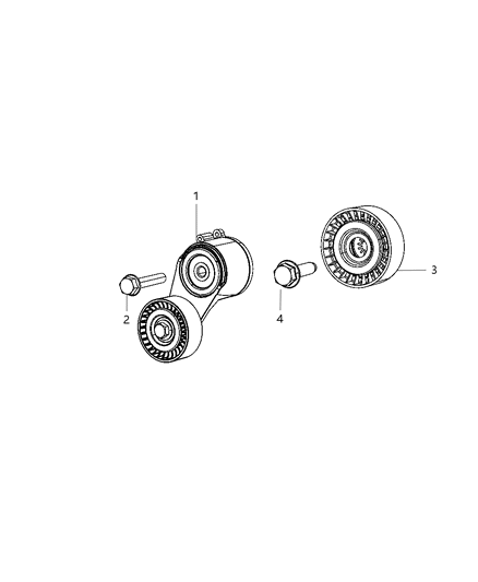 2014 Chrysler Town & Country Pulley & Related Parts Diagram 1