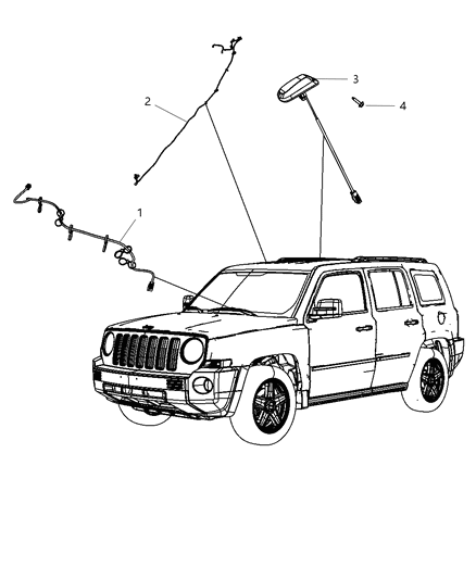 2011 Dodge Caliber Wiring-Satellite Radio Diagram for 68066437AA