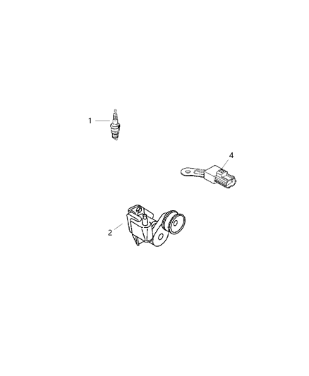 2006 Dodge Durango Spark Plugs, Ignition Cables And Coils Diagram