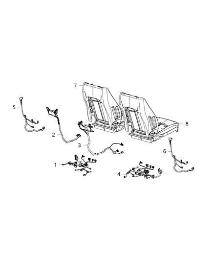 2018 Chrysler Pacifica Wiring-Seat Back Diagram for 68342163AA