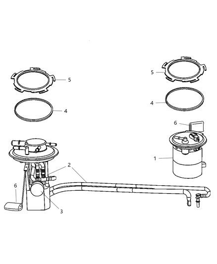 2005 Chrysler Pacifica Fuel Pump & Level Unit Diagram