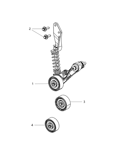 2012 Jeep Compass TENSIONER-Belt Diagram for 68089062AA