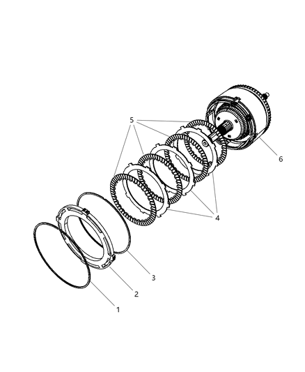 2011 Ram Dakota Input Clutch Assembly Diagram 3