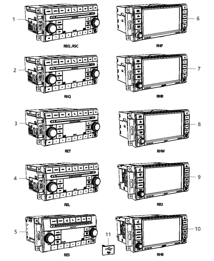 2012 Jeep Wrangler Radio-Multi Media Diagram for 5091185AA