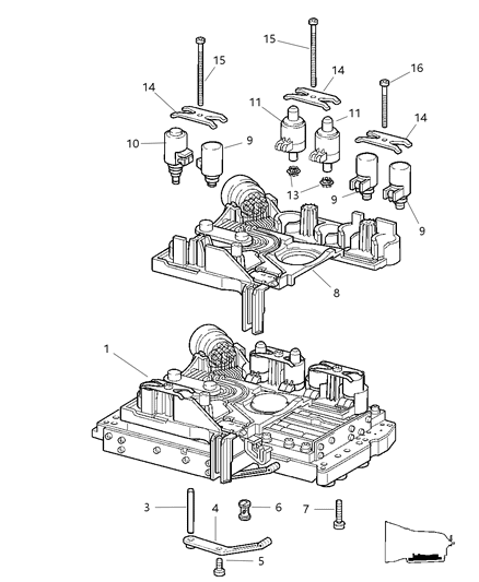 2005 Chrysler Crossfire Electronic - Hydraulic Control Unit Diagram 1