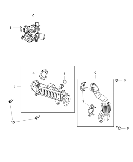 2021 Jeep Wrangler Cooler-EGR Diagram for 5281546AB