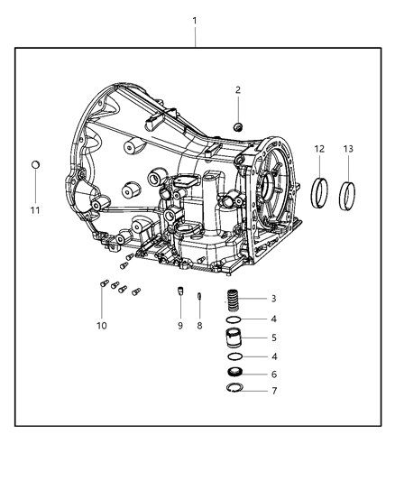 2010 Chrysler 300 Case , Extension & Adapter Diagram 1