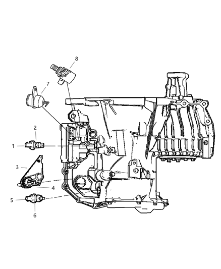 2009 Dodge Challenger Sensors - Drivetrain Diagram