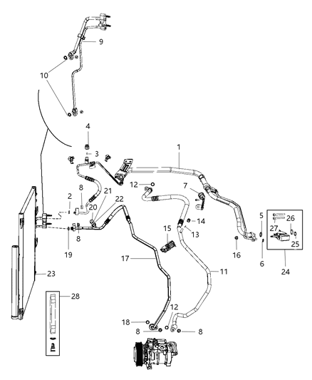 2017 Ram 1500 A/C Plumbing Diagram 2