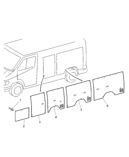 2002 Dodge Sprinter 2500 Inner Panels Diagram 4