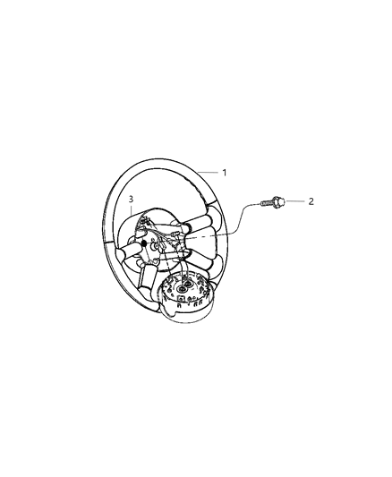 2008 Chrysler PT Cruiser Wheel-Steering Diagram for 1EW90DK5AB