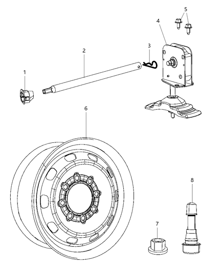 2020 Ram 2500 Spare Wheel Stowage Diagram