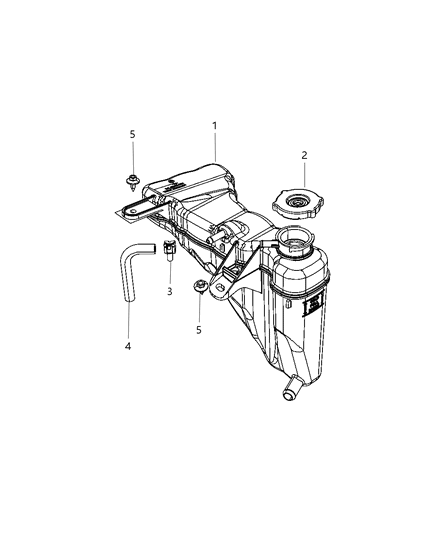 2013 Dodge Challenger Coolant Recovery Bottle Diagram