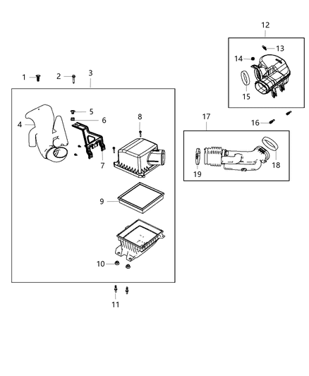 2012 Chrysler 200 Air Cleaner Diagram 2