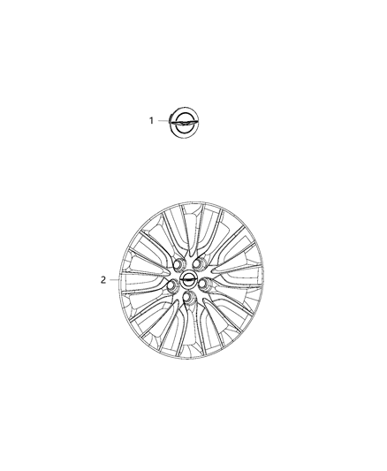 2015 Chrysler 200 Wheel Cover & Center Caps Diagram