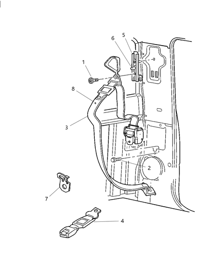 2002 Dodge Ram 3500 Belts - Shoulder Bench And 40/20/40 Seating Diagram