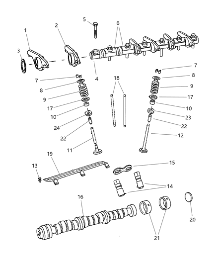 2007 Chrysler Town & Country Camshaft & Valvetrain Diagram 3