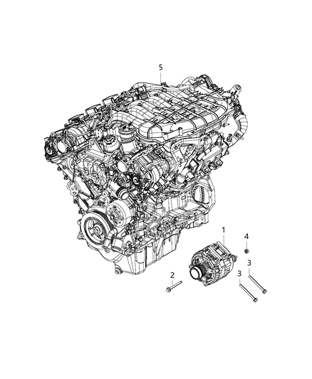 2018 Chrysler Pacifica Generator/Alternator & Related Parts Diagram 1