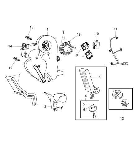 2014 Dodge Durango EVAPORATOR-Air Conditioning Diagram for 68147012AA