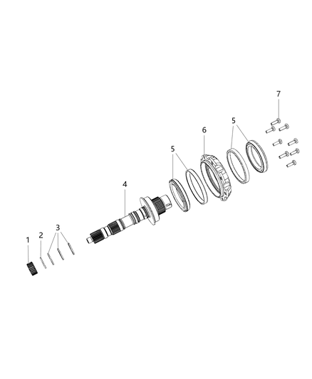 2018 Ram ProMaster 3500 Gear Train - Underdrive Compounder Diagram 4