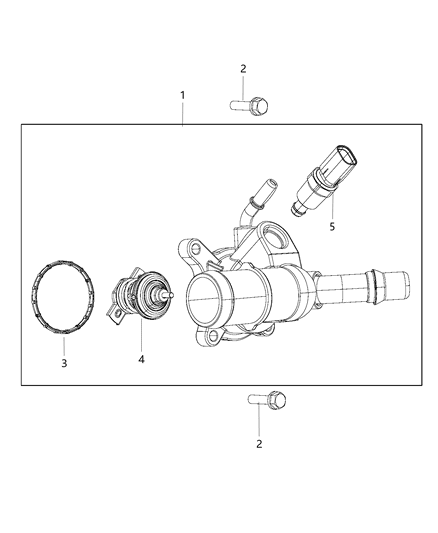 2016 Dodge Dart Thermostat & Related Parts Diagram 2