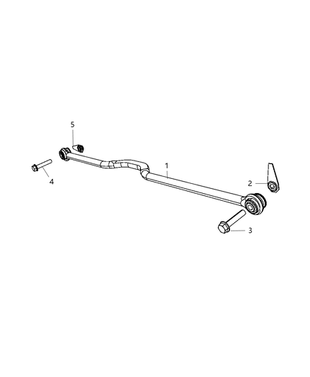 2012 Jeep Wrangler Track Bar, Rear Diagram