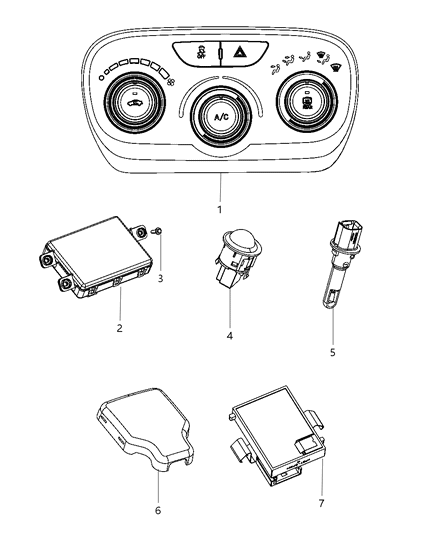 2012 Dodge Dart Air Conditioner And Heater Control Diagram for 1TQ77DX9AC