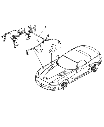 2006 Dodge Viper Wiring-HEADLAMP And Dash Diagram for 5029914AB