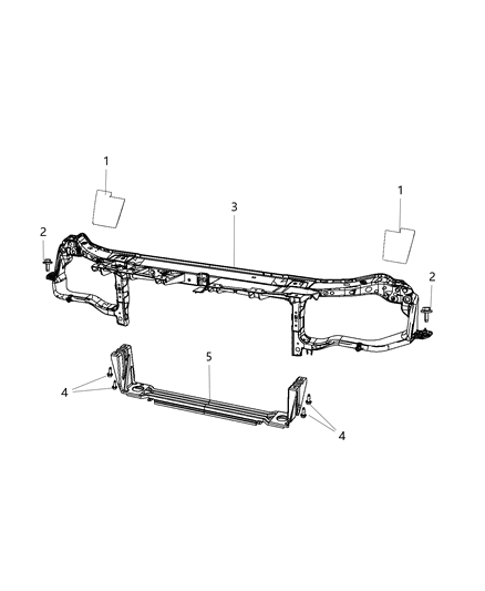 2016 Dodge Challenger Radiator Support Diagram