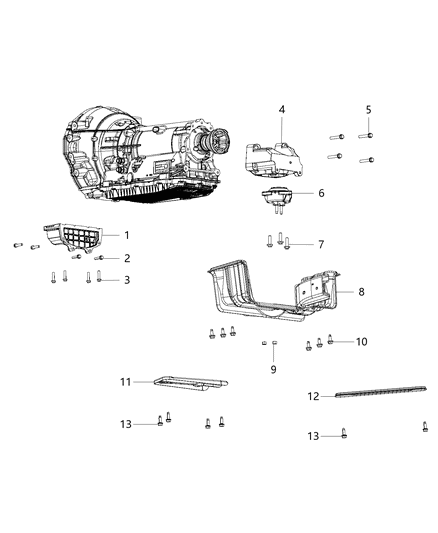 2018 Dodge Durango Transmission Support Diagram 3