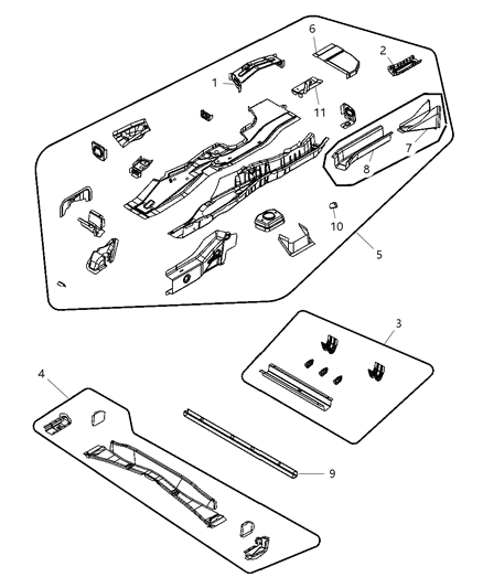 2008 Dodge Caliber Frame, Rear Diagram