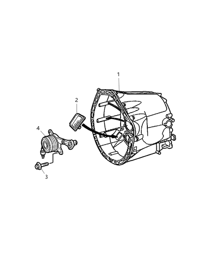 2006 Chrysler Crossfire Clutch Housing & Actuator Diagram