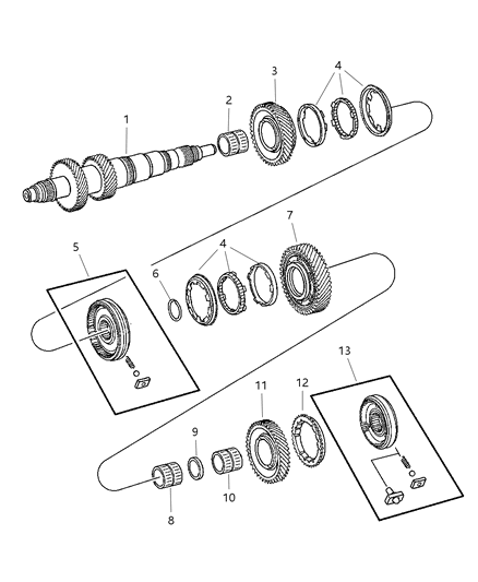 2007 Dodge Nitro Main Shaft Diagram