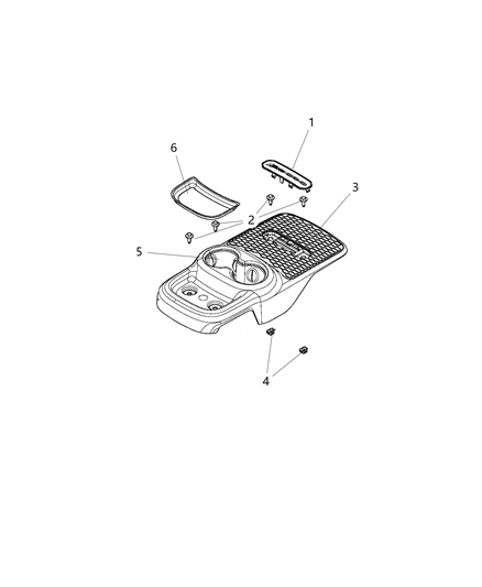 2019 Dodge Durango Floor Console Rear Diagram 2