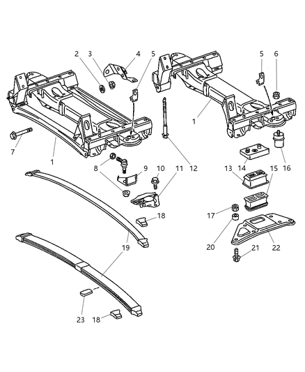 2003 Dodge Sprinter 2500 Front, Spring Diagram