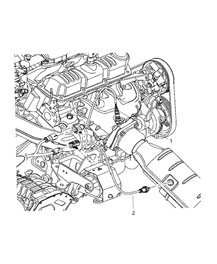 2005 Chrysler Town & Country Oxygen Sensors Diagram