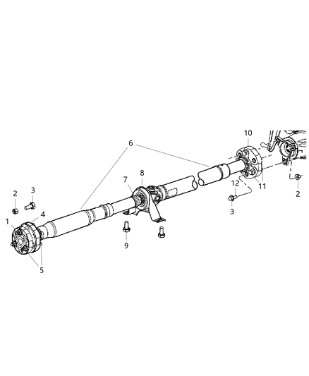 2010 Dodge Charger Coupling-DRIVESHAFT Diagram for 68052748AA