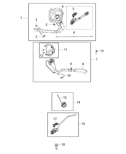 2017 Ram 3500 Tube-Fuel Filler Diagram for 68188895AC