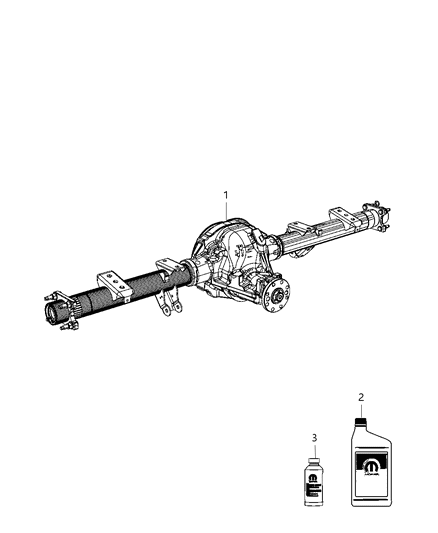 2010 Dodge Dakota Axle-Service Rear Diagram for 68045277AB