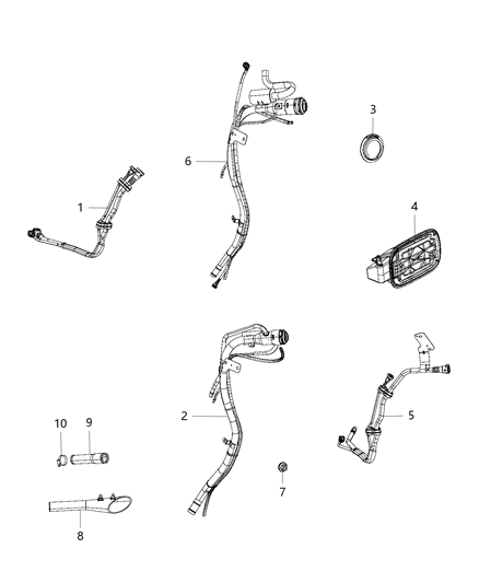 2017 Jeep Grand Cherokee Tube-Fuel Filler Diagram for 68250911AD