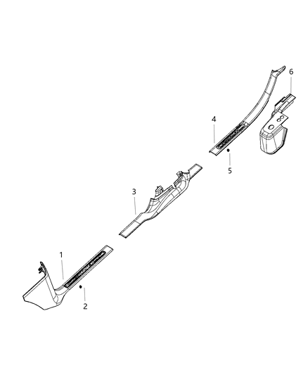 2021 Ram 1500 SCUFF Diagram for 6WC721X7AA