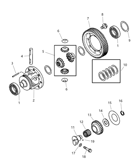 2004 Dodge Stratus Differential & Reverse Idler Gear Diagram 2