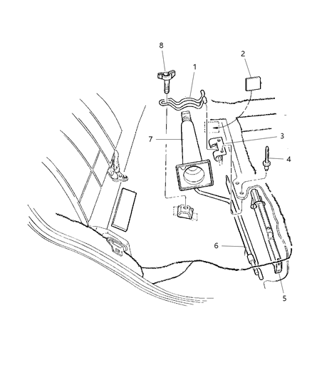 2000 Jeep Cherokee Bracket Diagram for 52003474AB