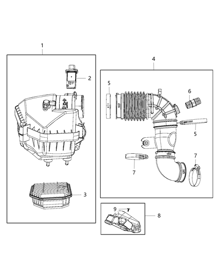 2013 Jeep Wrangler Air Cleaner Diagram 2