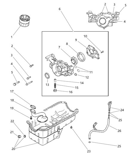 1999 Chrysler Cirrus Engine Oiling Diagram 3