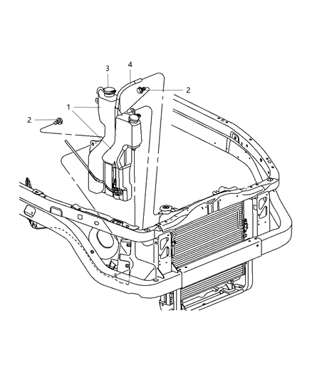 2010 Dodge Dakota Coolant Recovery Bottle Diagram