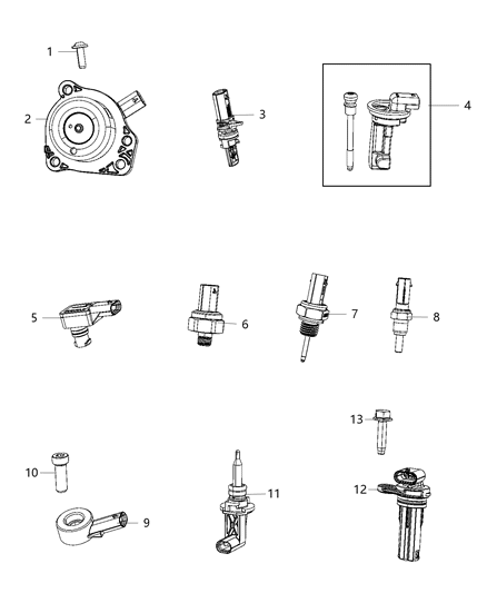 2021 Jeep Wrangler Sensors, Engine Diagram 1