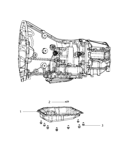 2010 Dodge Challenger Oil Pan , Cover And Related Parts Diagram 1