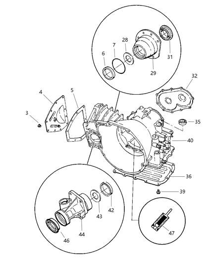 2001 Chrysler Town & Country Gasket Pkg-TRANSAXLE Diagram for 4798215AD