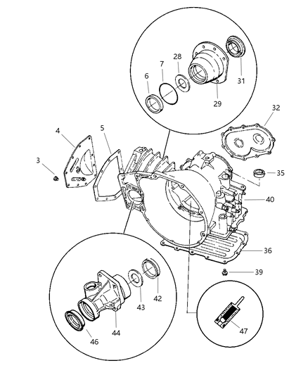 2001 Chrysler Town & Country Cover-Atx End Diagram for 4659342